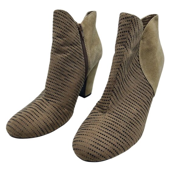 Womens Nicole CeCe Side Zip Leather 3.5" Heeled Boots - Picture 3 of 8